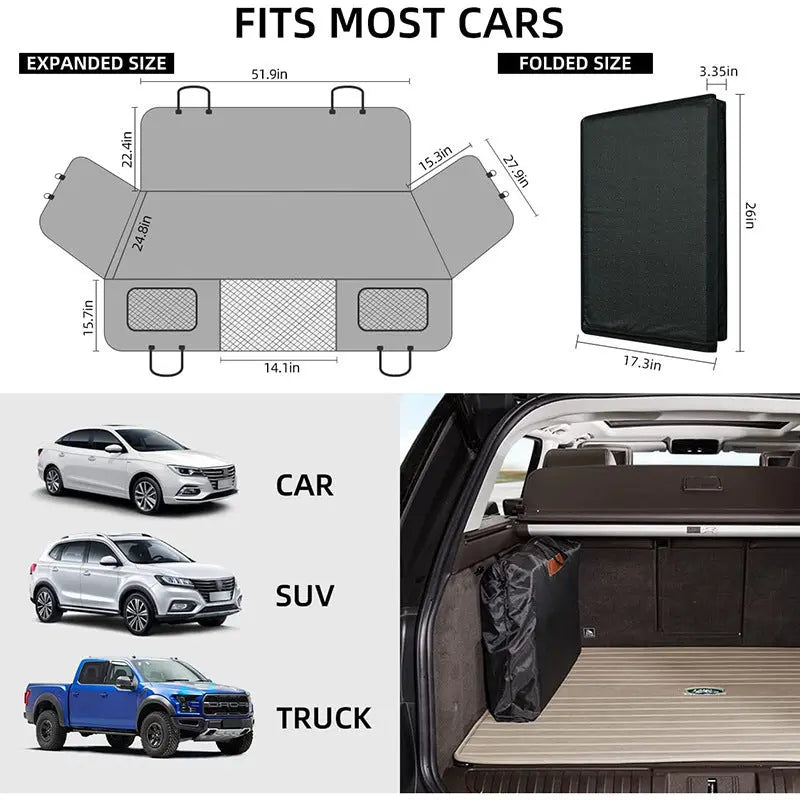 Car Dog Bed Waterproof And Hard-wearing Car Cushions For Pets Pawfect Paws