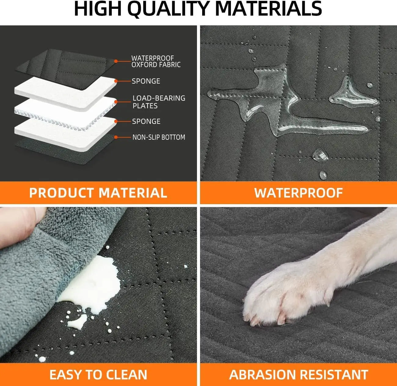 Car Dog Bed Waterproof And Hard-wearing Car Cushions For Pets Pawfect Paws