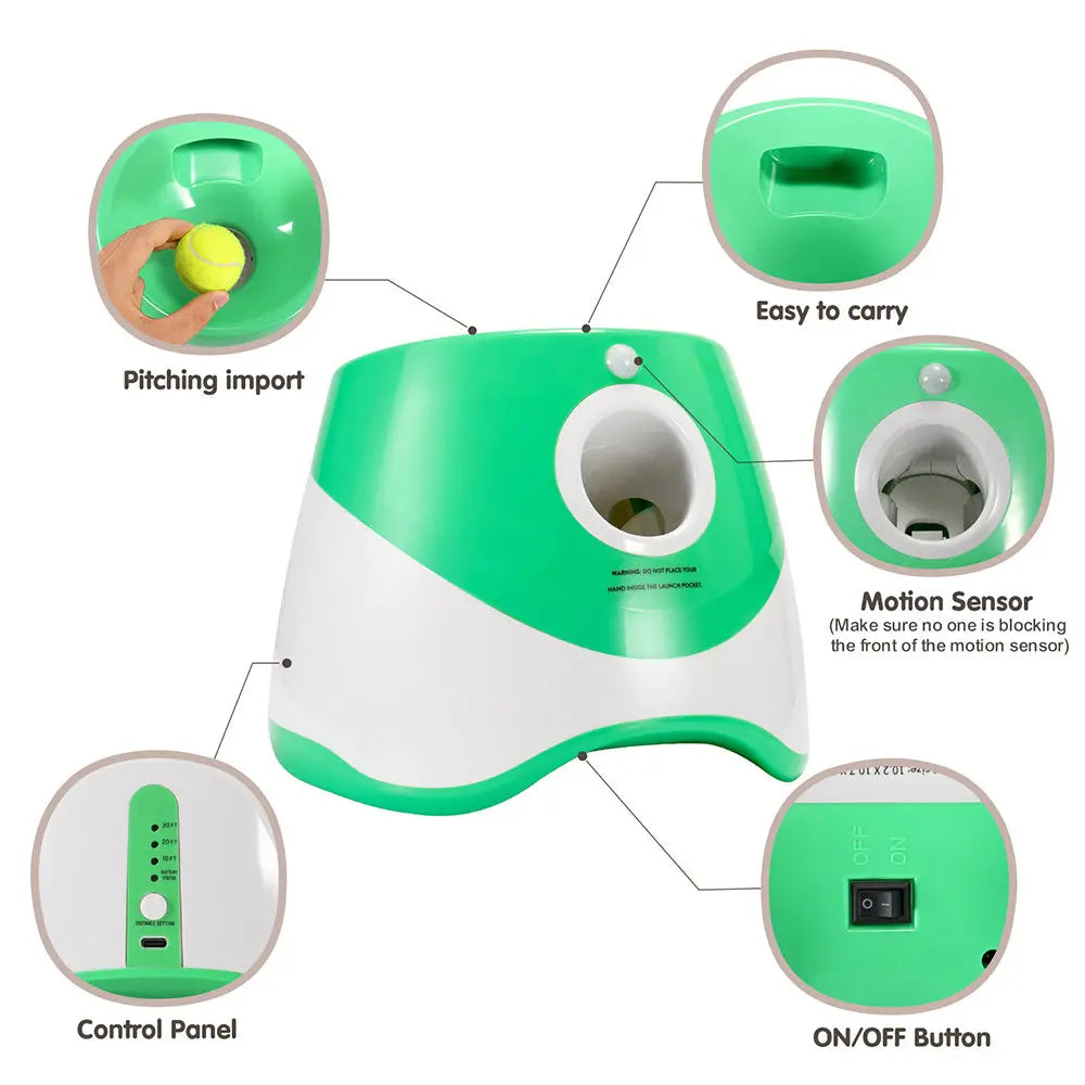 Fetch Fun with the Automatic Dog Toy Ball Launcher – Outdoor Tennis Ball Throwing Machine! Pawfect Paws