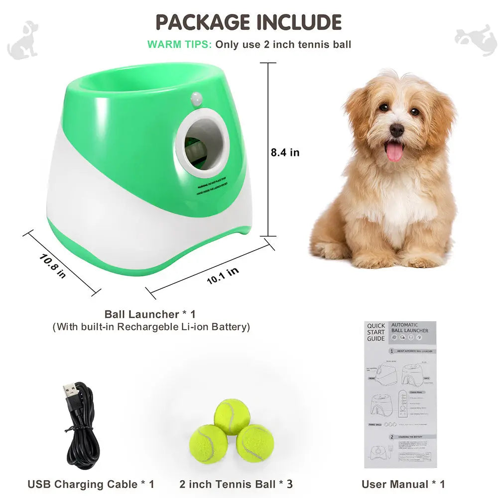 Fetch Fun with the Automatic Dog Toy Ball Launcher – Outdoor Tennis Ball Throwing Machine! Pawfect Paws