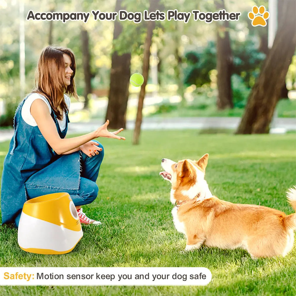 Fetch Fun with the Automatic Dog Toy Ball Launcher – Outdoor Tennis Ball Throwing Machine! Pawfect Paws