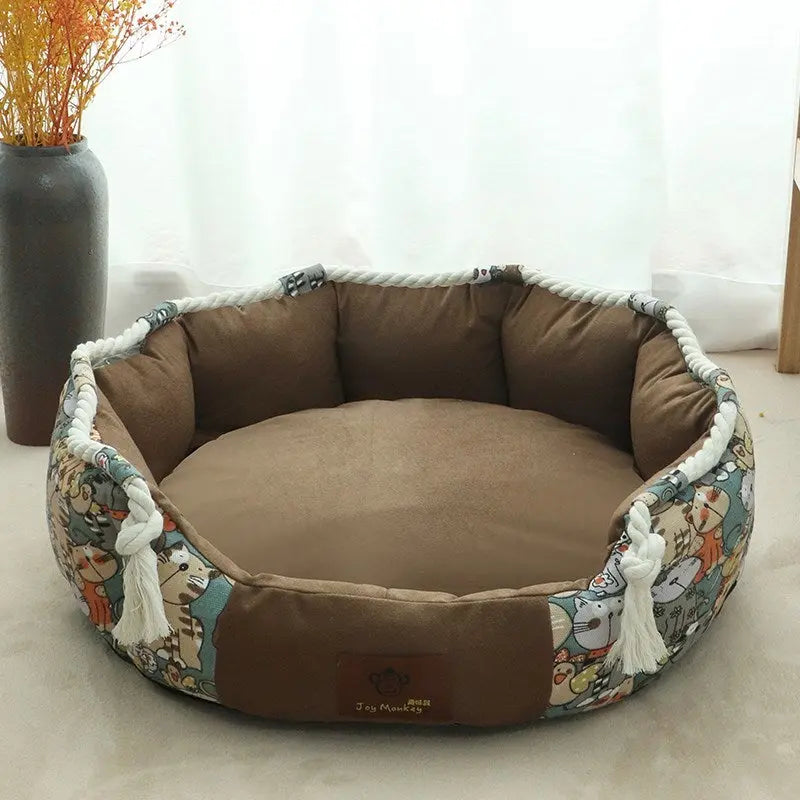 Vibrant Multicolor Dog Bed – Comfort and Style for Your Furry Friend Pawfect Paws