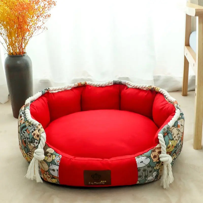 Vibrant Multicolor Dog Bed – Comfort and Style for Your Furry Friend Pawfect Paws