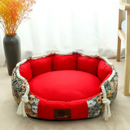Vibrant Multicolor Dog Bed – Comfort and Style for Your Furry Friend Pawfect Paws