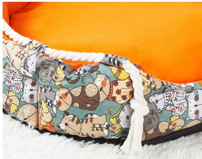 Vibrant Multicolor Dog Bed – Comfort and Style for Your Furry Friend Pawfect Paws